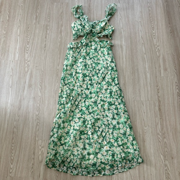 Hello Molly cut out ruffle trim maxi dress nwot - Picture 6 of 6